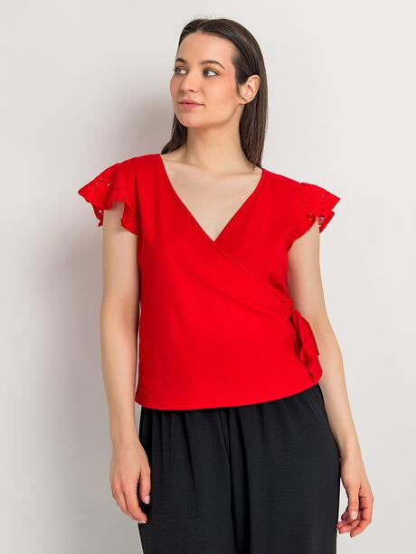 Bluzka z ażurowym rękawkiem