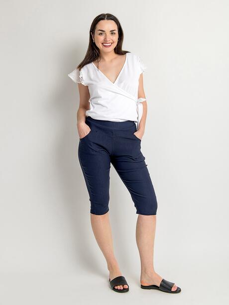 Spodnie  3/4 z wiskozą plus size