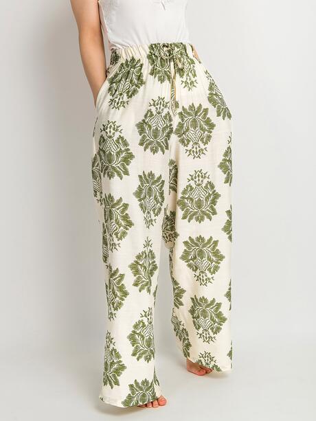 Luźne spodnie z wiskozy