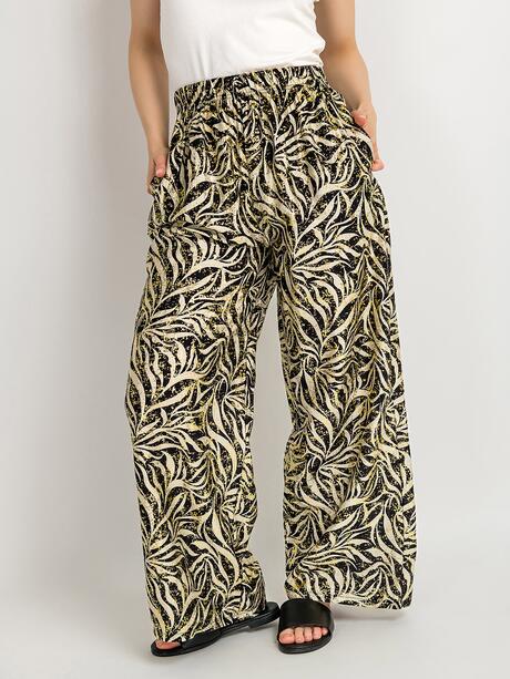 Wzorzyste spodnie z kieszeniami