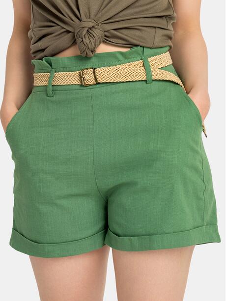 Szorty bawełniane z paskiem