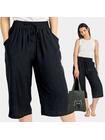 Gładkie spodnie 3/4 plus size