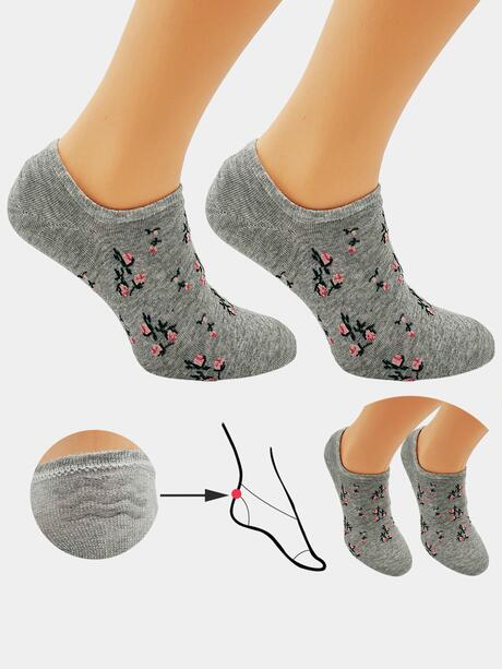 Stopki bawełniane w kwiatki 2-pak 35/38