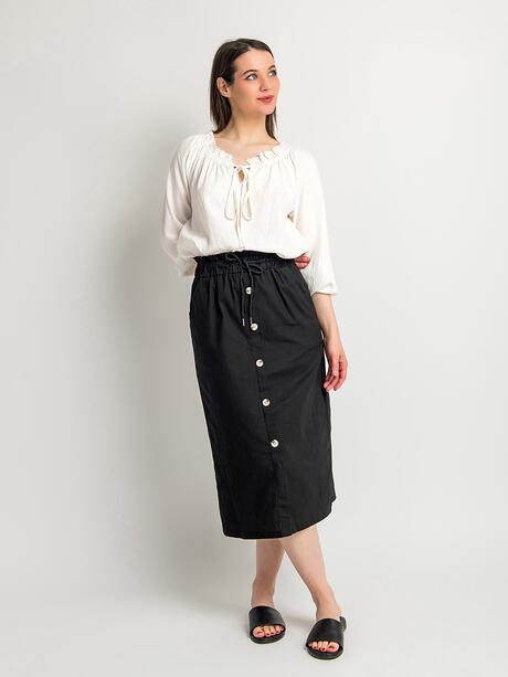 Spódnica midi z guziczkami