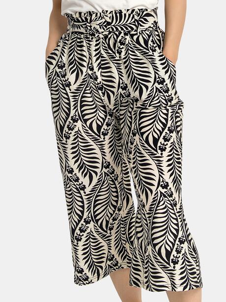 Wzorzyste spodnie z wiskozy