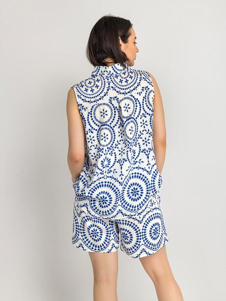 Wiskozowa koszula ze wzorem