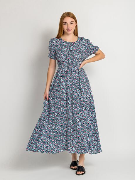 Długa sukienka w kwiatki