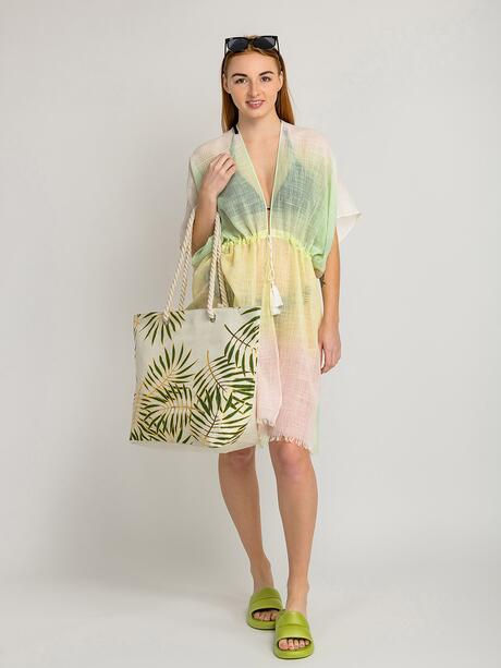 Torba plażowa z motywem roślinnym