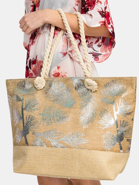 Torba plażowa z błyszczącym nadrukiem
