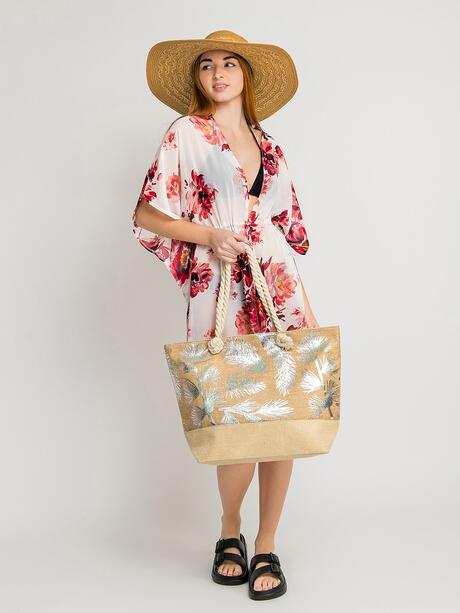 Torba plażowa z błyszczącym nadrukiem