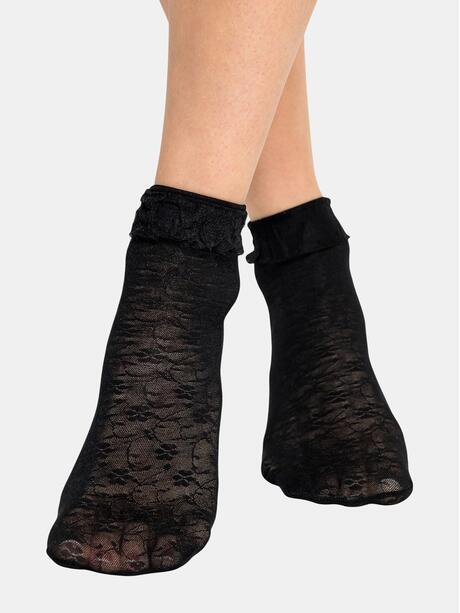 Skarpetki ażurowe z falbanką 5-pak