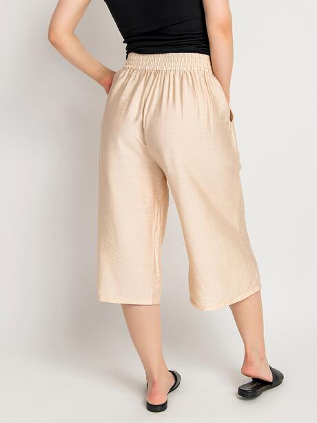 Gładkie spodnie 3/4 plus size