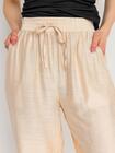Gładkie spodnie 3/4 plus size