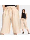 Gładkie spodnie 3/4 plus size