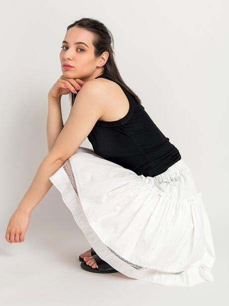 Spódniczka mini rozkloszowana