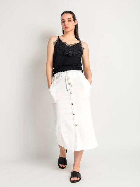 Spódnica midi z guziczkami