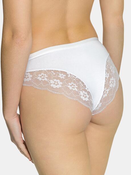 Majtki z koronkową wstawką 3-pak XL
