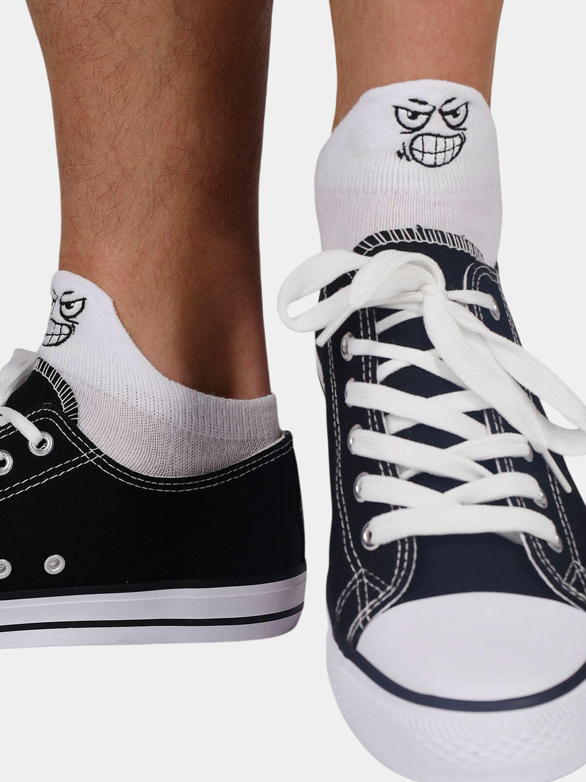 Stopki bawełniane z haftem