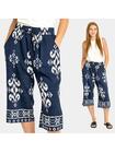 Wzorzyste spodnie 3/4 plus size