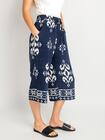 Wzorzyste spodnie 3/4 plus size