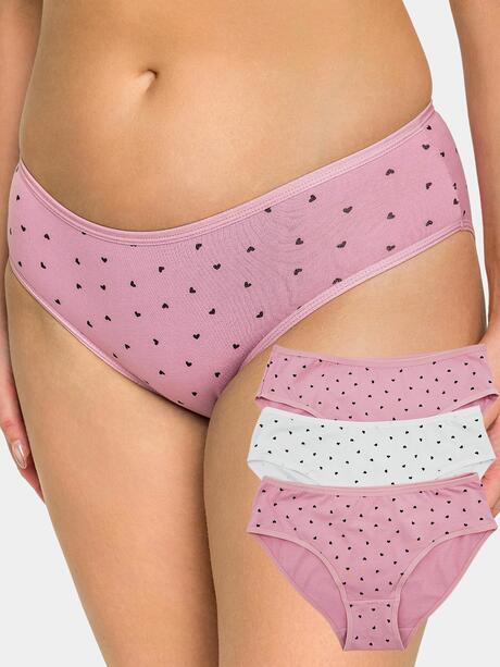 Majtki w serduszka 3-pak