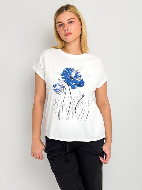Bluzka z kwiatowym nadrukiem