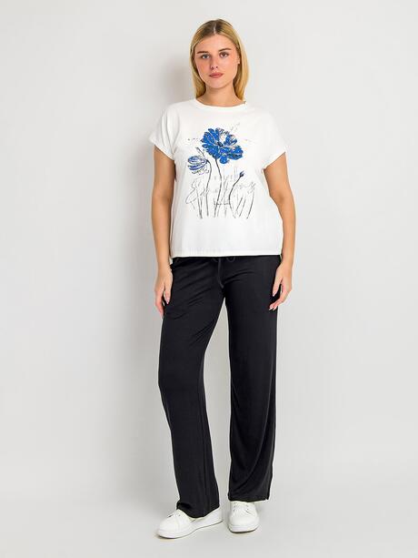 Bluzka z kwiatowym nadrukiem