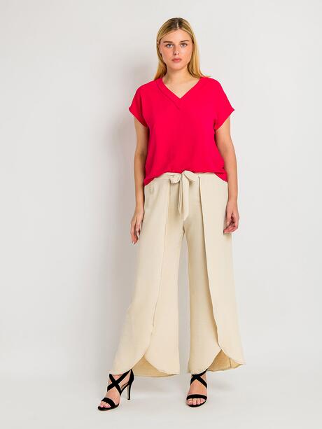 Bluzka z dekoltem w serek