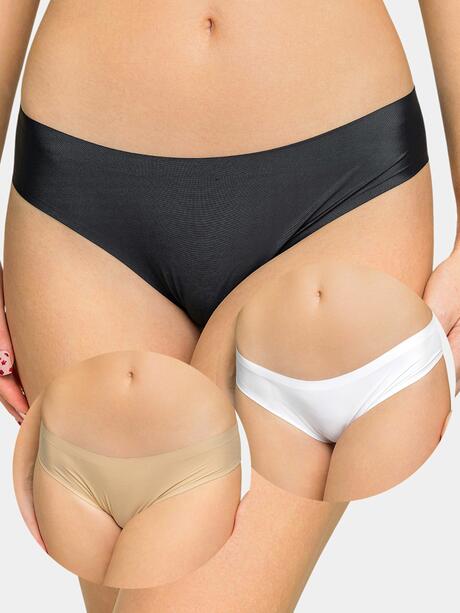 Majtki gładkie 3-pak M