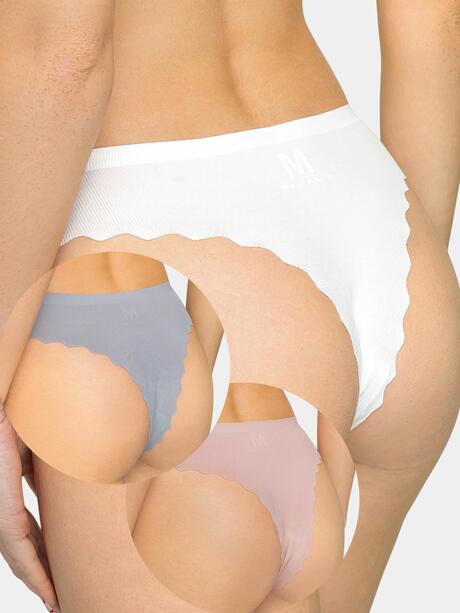 Majtki cięte laserowo 3-pak M