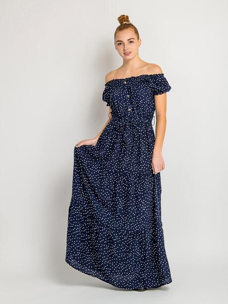 Sukienka maxi w groszki