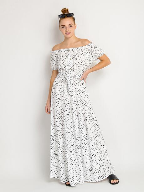 Wiskozowa długa sukienka