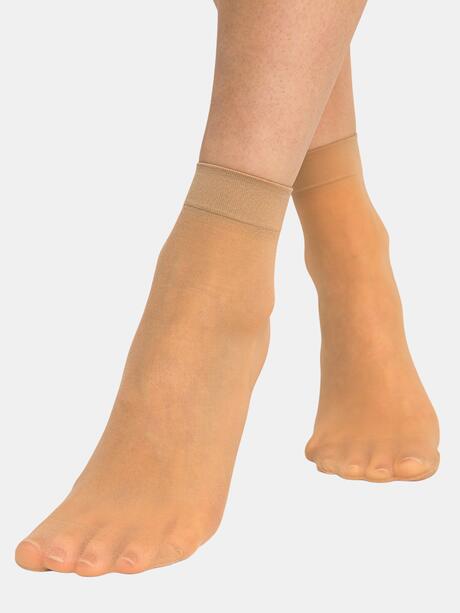 Cienkie skarpetki 10 sztuk brązowe