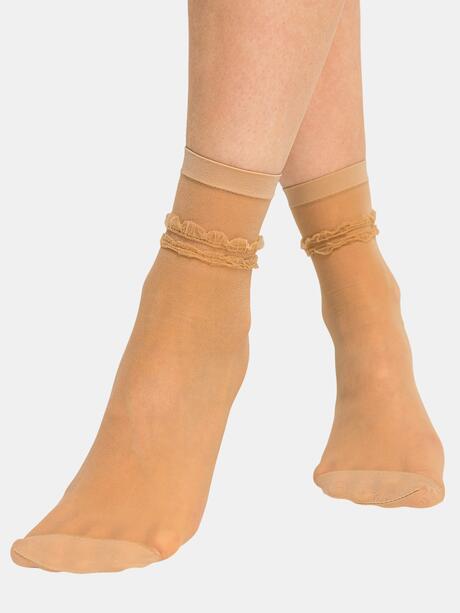 Skarpetki rajstopowe z falbanką 10 sztuk