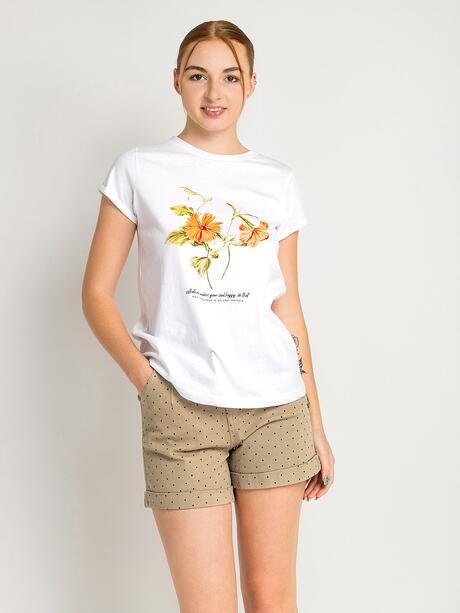 T-shirt bawełniany z nadrukiem