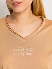 T-shirt z dekoltem w serek