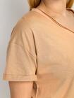 T-shirt z dekoltem w serek
