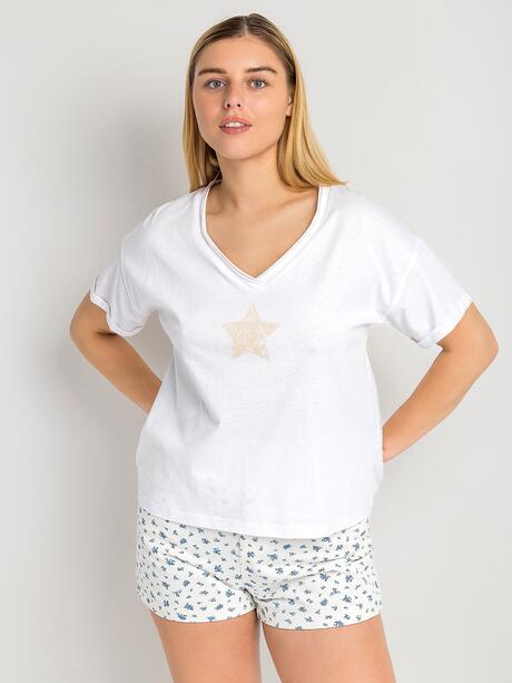 T-shirt bawełniany z nadrukiem