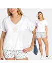 T-shirt bawełniany z nadrukiem