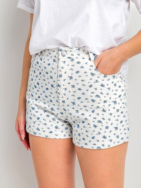 Jeansowe szorty z printem