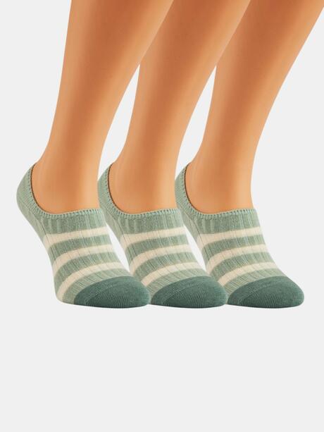 Prążkowane stopki w paski 3-pak 39-41