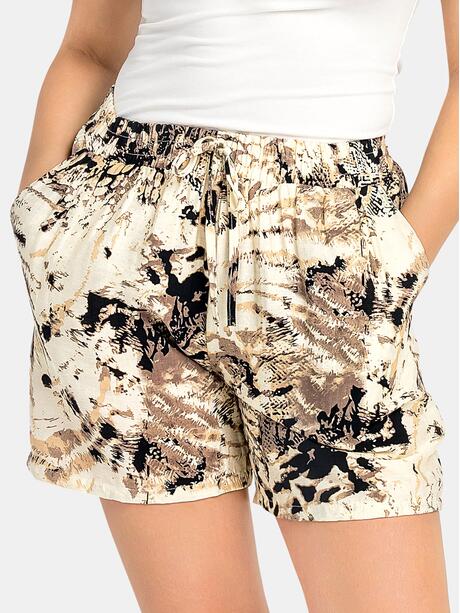 Wzorzyste spodenki z kieszeniami