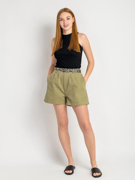 Bawełniane spodenki z paskiem