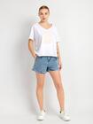 T-shirt z dekoltem w serek