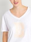 T-shirt z dekoltem w serek