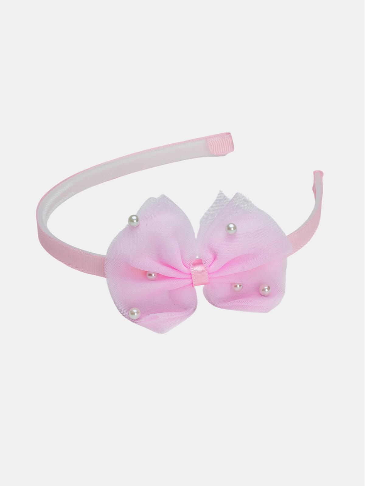 Opaska z kokardką i perełkami