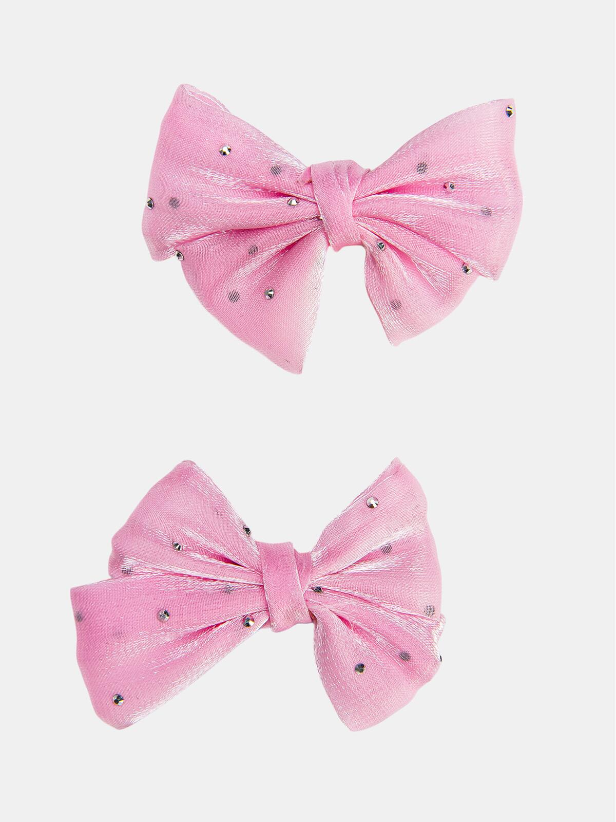 Spinki kokardki z cyrkoniami 2 sztuki