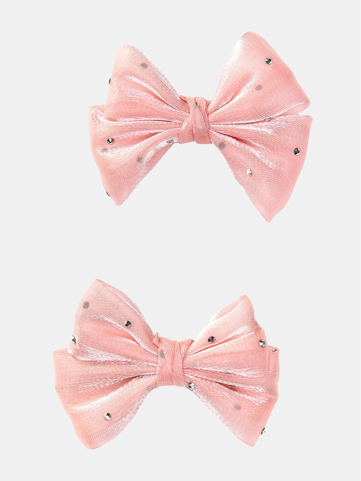 Spinki kokardki z cyrkoniami 2 sztuki