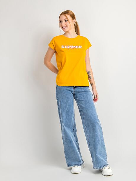 T-shirt bawełniany z nadrukiem