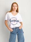 Bawełniany T-shirt z nadrukiem